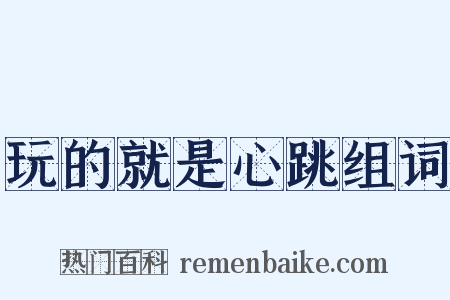 玩的就是心跳组词是什么意思的图片